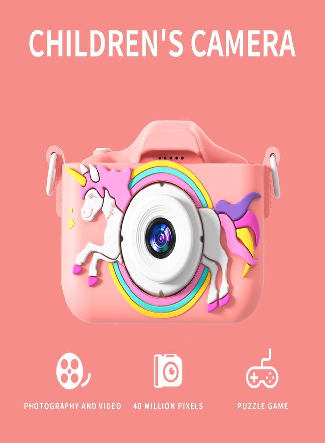 Snowall Kids Camera, Rainbow Design, 2.0 Inch LCD Screen, with 64GB Memory Card, Girls Toy - Image 2